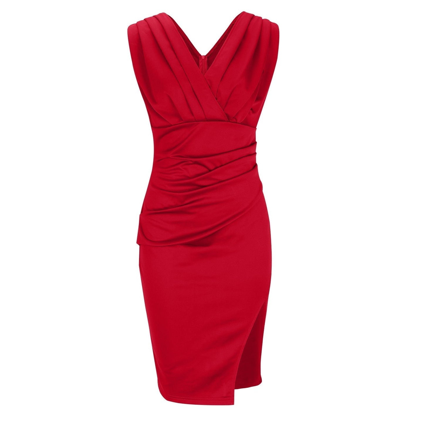 "Abito elegante donna Isabelle lungo, colore rosso, tessuto morbido, dettagli sofisticati per eventi speciali e uscite casual