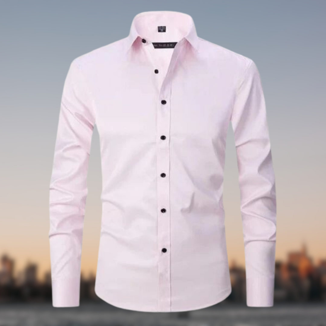 Camicia multicolore uomo elasticizzata senza pieghe, tessuto morbido, colori vivaci, look elegante con dettagli raffinati.