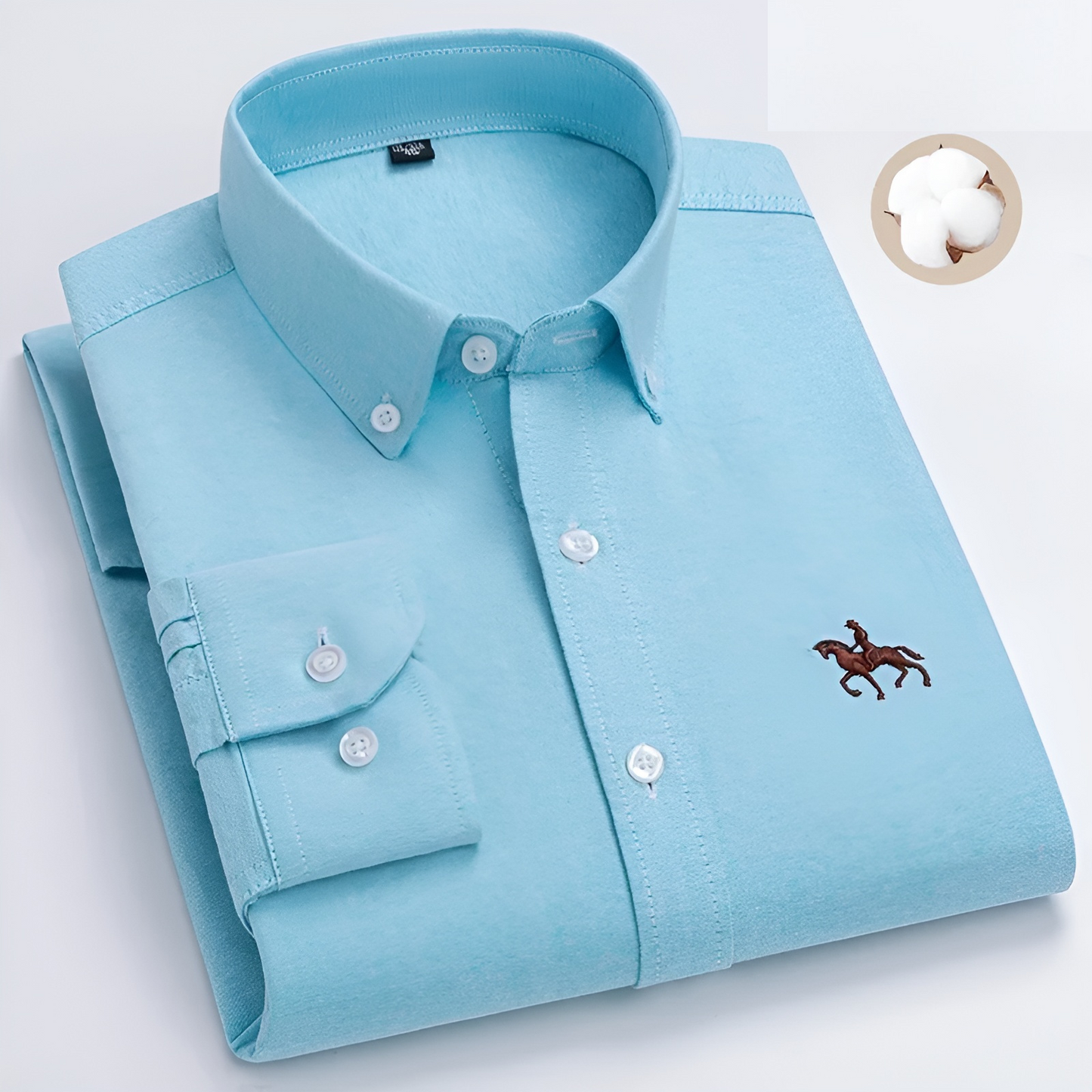 "Camicia uomo a quadri in cotone naturale traspirante, resistente e versatile, sfondo chiaro, dettagli eleganti e moderni."