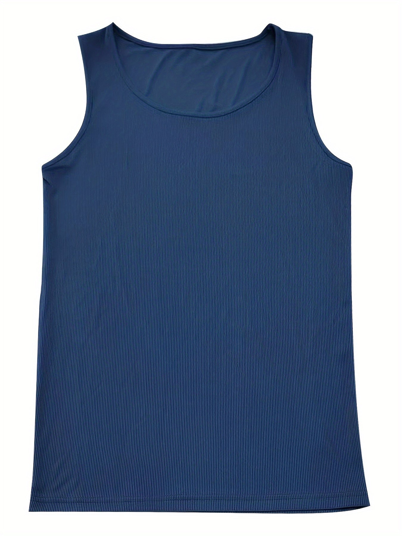 "Canotta uomo estiva traspirante, colore neutro, design minimalista slim fit per look casual e sportivo, vista frontale."