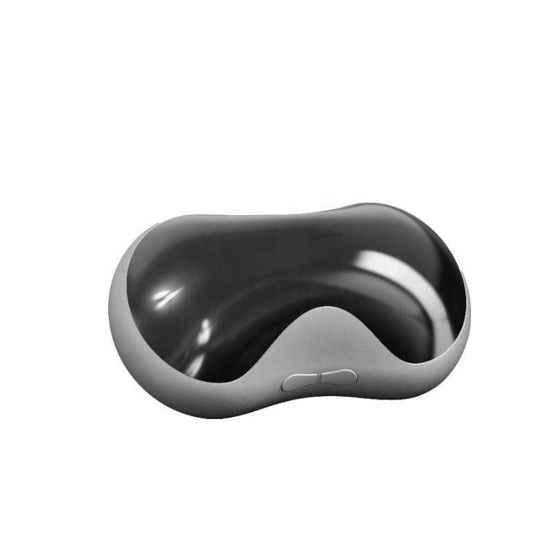 "Dispositivo anti-russamento con elettrostimolazione, design ergonomico, colore bianco e nero, migliora qualità del sonno."