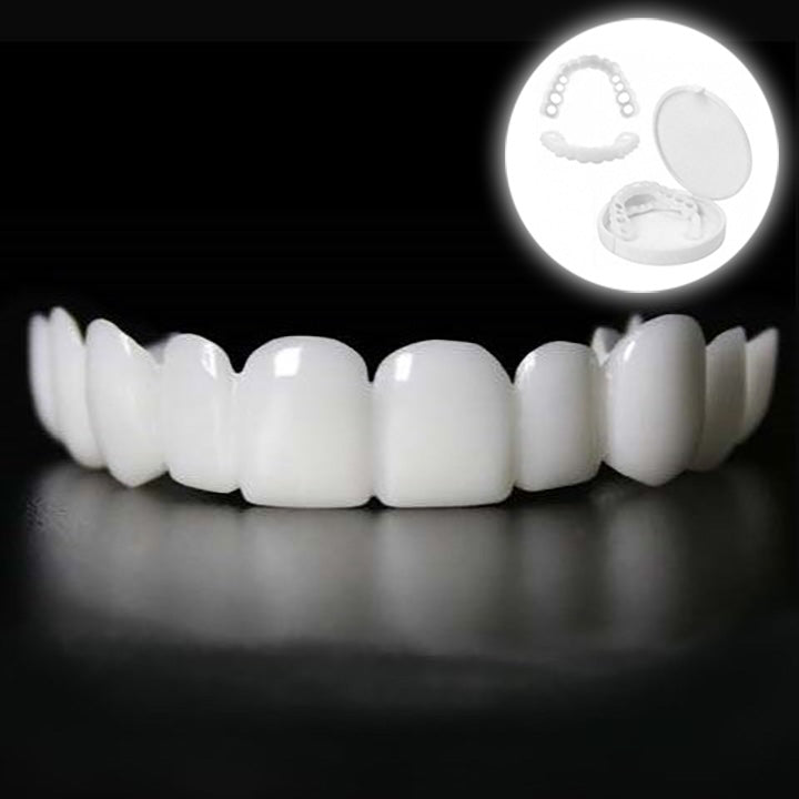 "Faccette dentali Snap-On bianche, migliorano sorriso; denti irregolari o scoloriti coperti per un effetto naturale e radioso