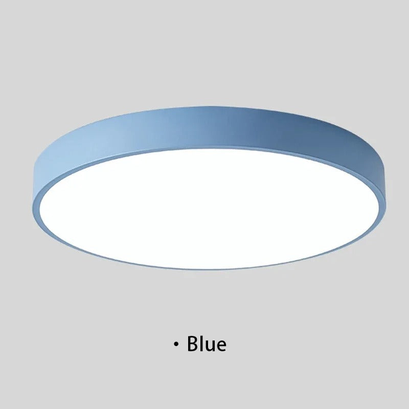 "Lampada da soffitto LED rosa e grigio, design moderno, illumina spazi interni con eleganza e tecnologia efficiente."