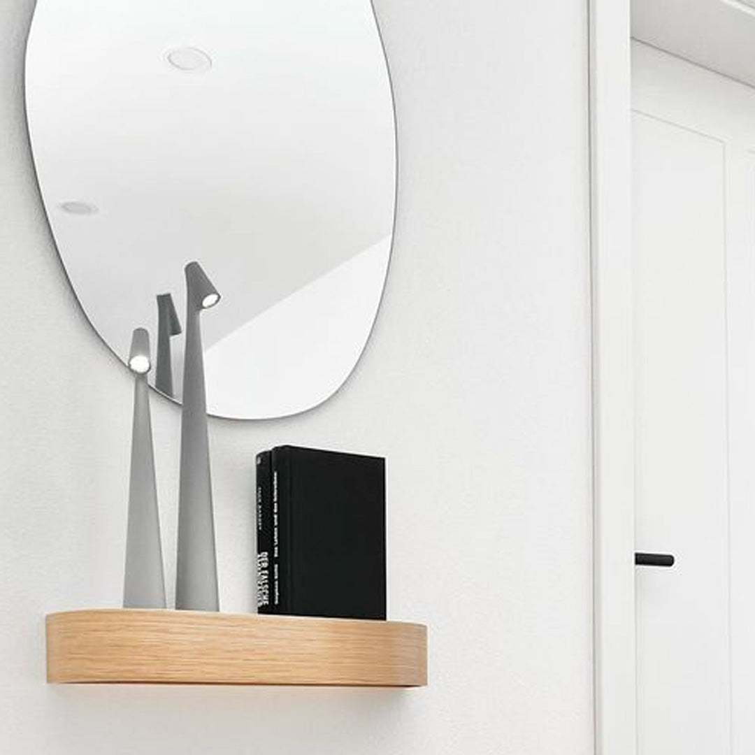"Lampada da tavolo moderna ricaricabile, struttura snella in metallo, luce LED regolabile, colori: nero, marrone, grigio, ros