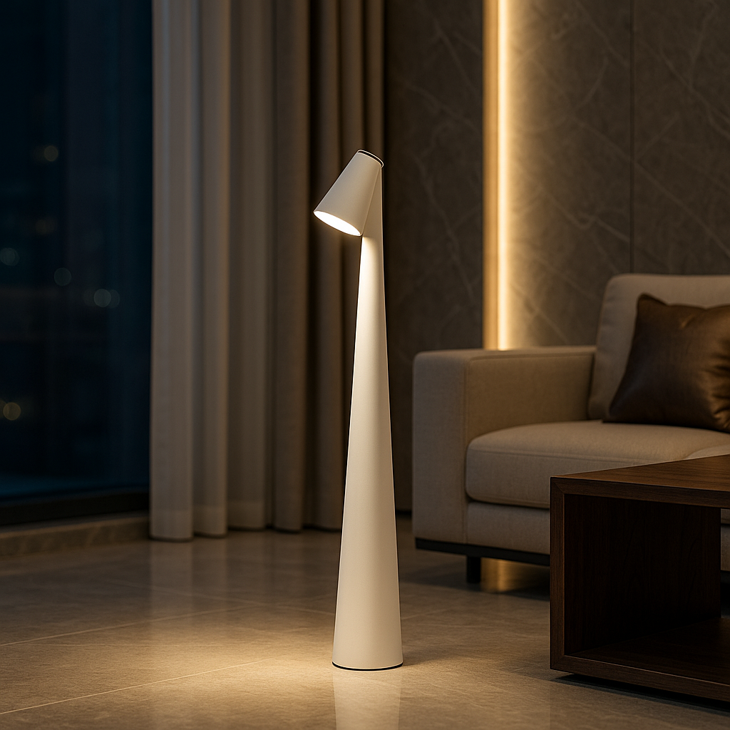 "Lampada da tavolo moderna ricaricabile, struttura snella in metallo, luce LED regolabile, colori: nero, marrone, grigio, ros