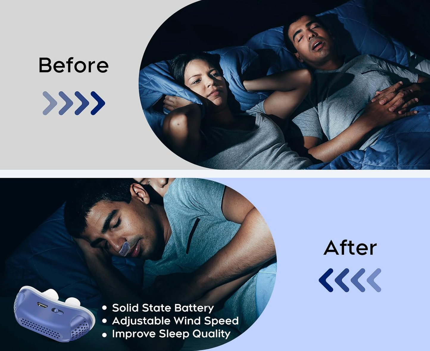 "Micro CPAP da viaggio verde chiaro, compatto e discreto, per una terapia antirussamento silenziosa ed efficace."