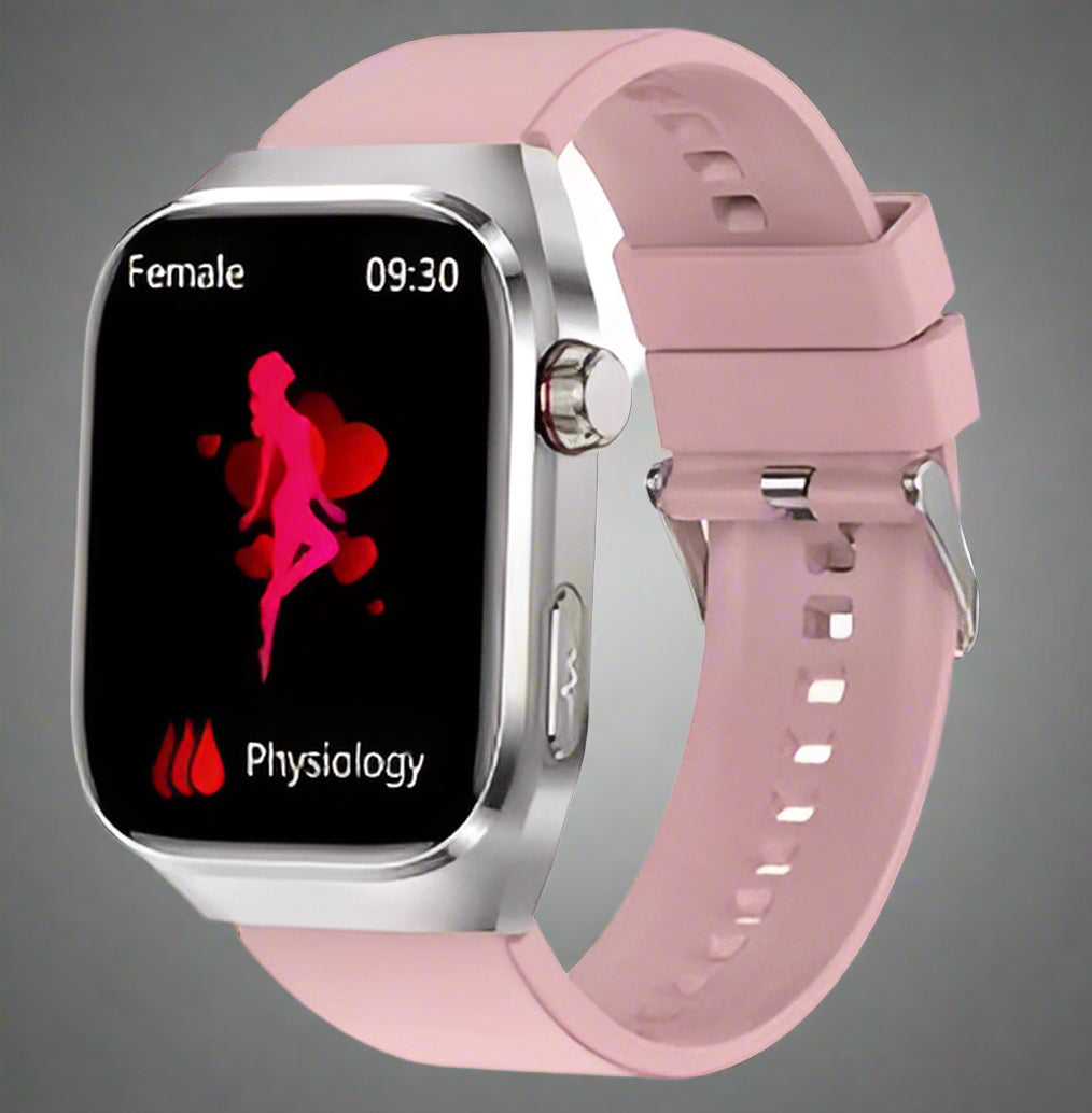 Orologio Smartwatch Salute con display AMOLED da 2.04, cinturino in silicone, monitor ECG e zuccheri per uomo/donna.