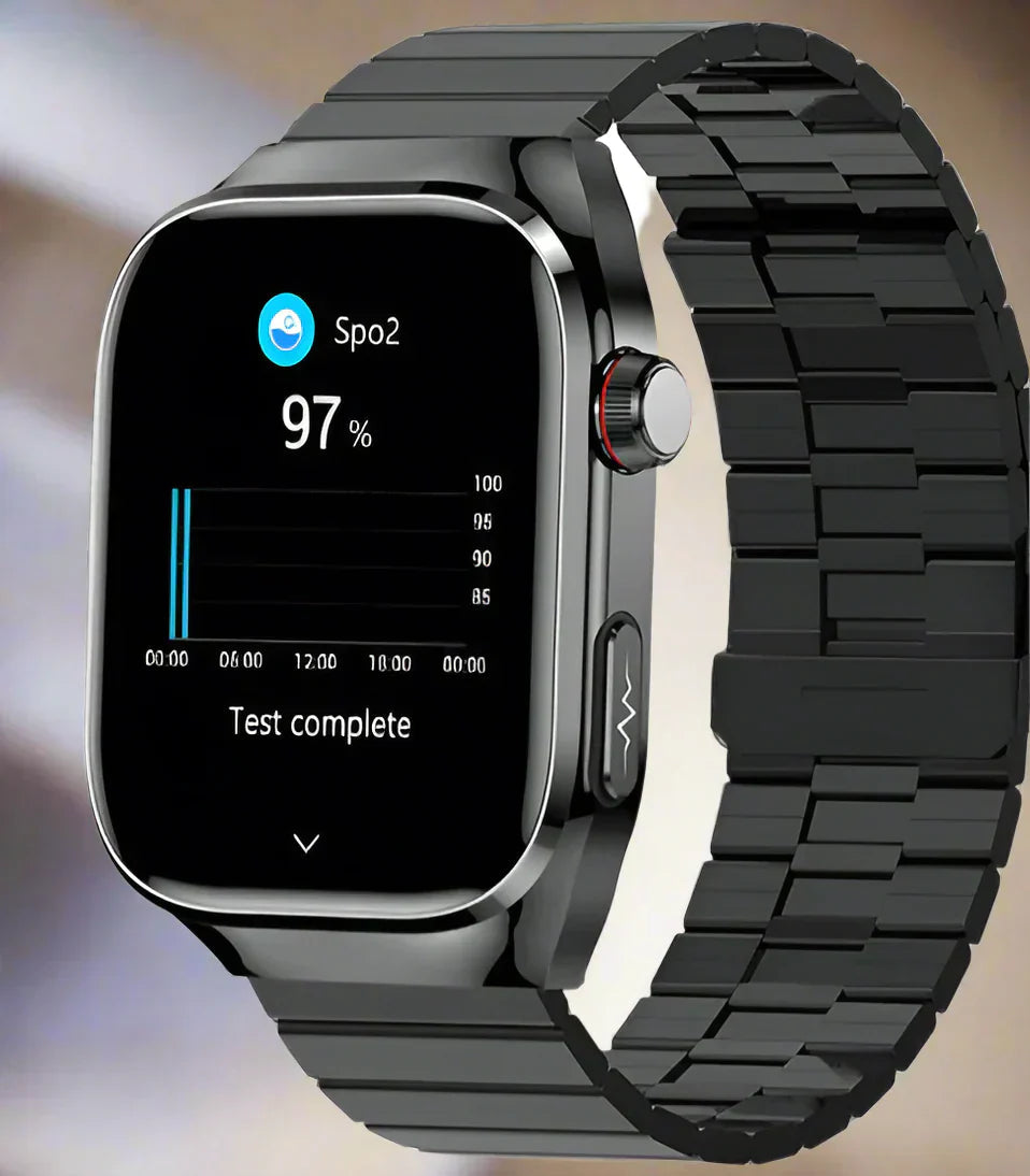 Orologio Smartwatch Salute con display AMOLED da 2.04, cinturino in silicone, monitor ECG e zuccheri per uomo/donna.