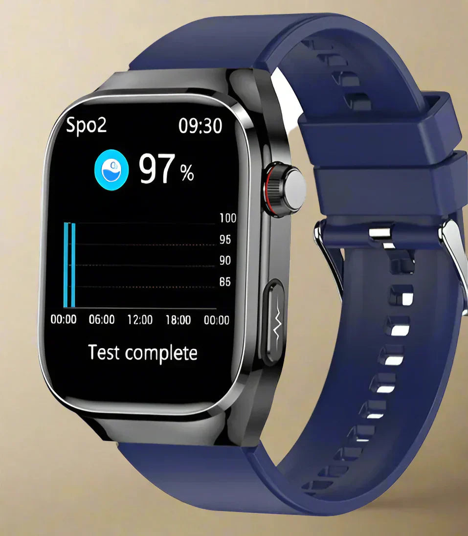Orologio Smartwatch Salute con display AMOLED da 2.04, cinturino in silicone, monitor ECG e zuccheri per uomo/donna.