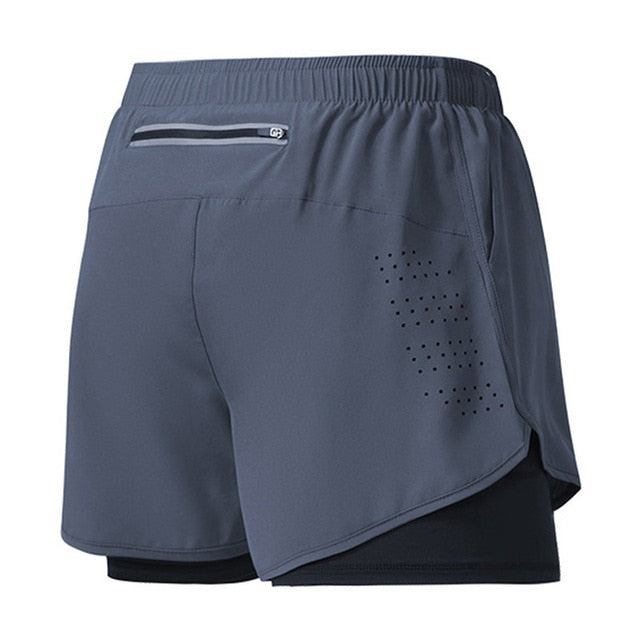 "Pantaloncini uomo sportivi neri con asciugatura rapida, zip laterali, tessuto traspirante per corsa e allenamenti intensi."