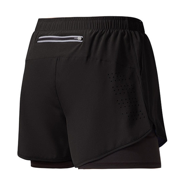 "Pantaloncini uomo sportivi neri con asciugatura rapida, zip laterali, tessuto traspirante per corsa e allenamenti intensi."