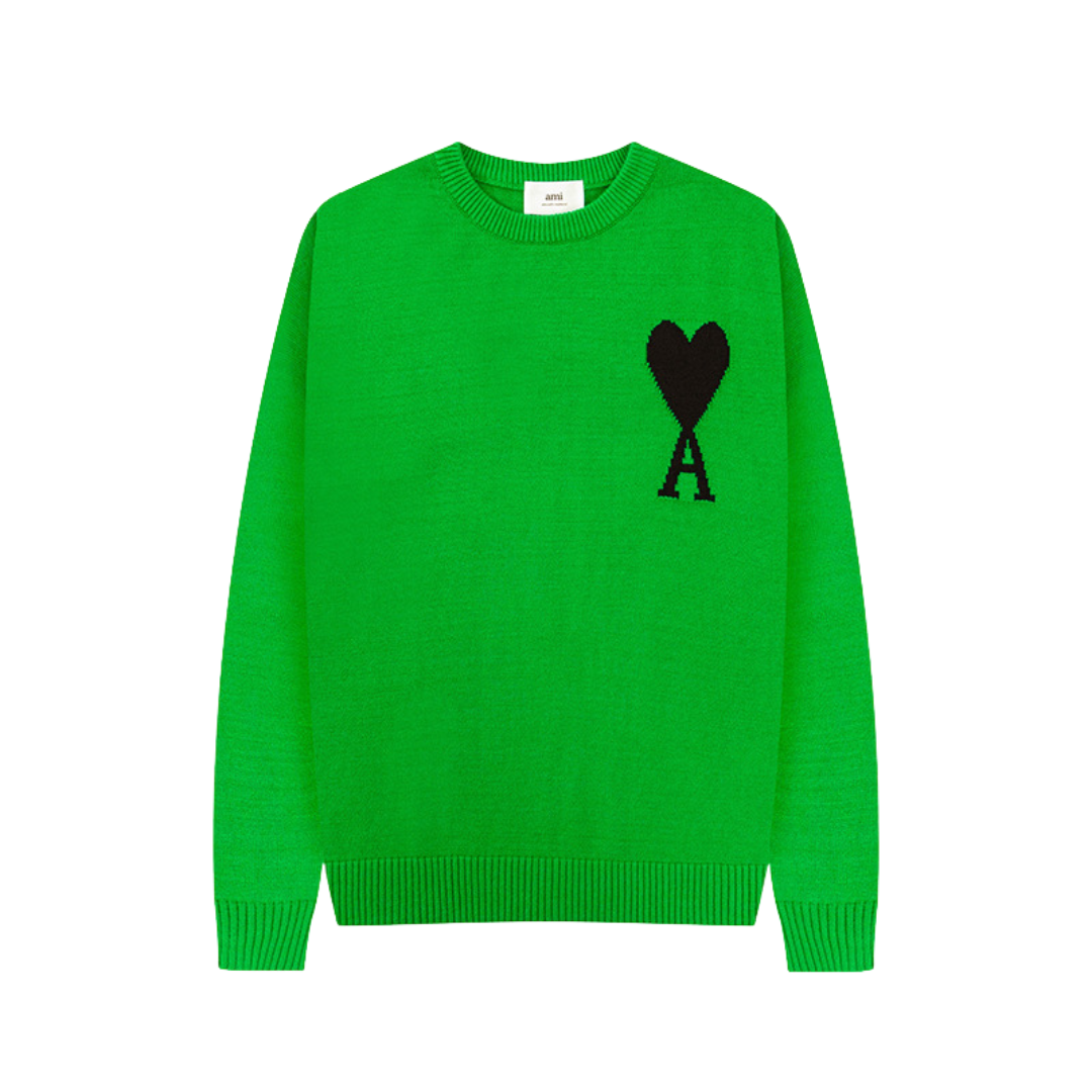 Pullover uomo con motivo cuore, texture morbida, colore grigio e taglio comodo, perfetto per look casual ed eleganti.