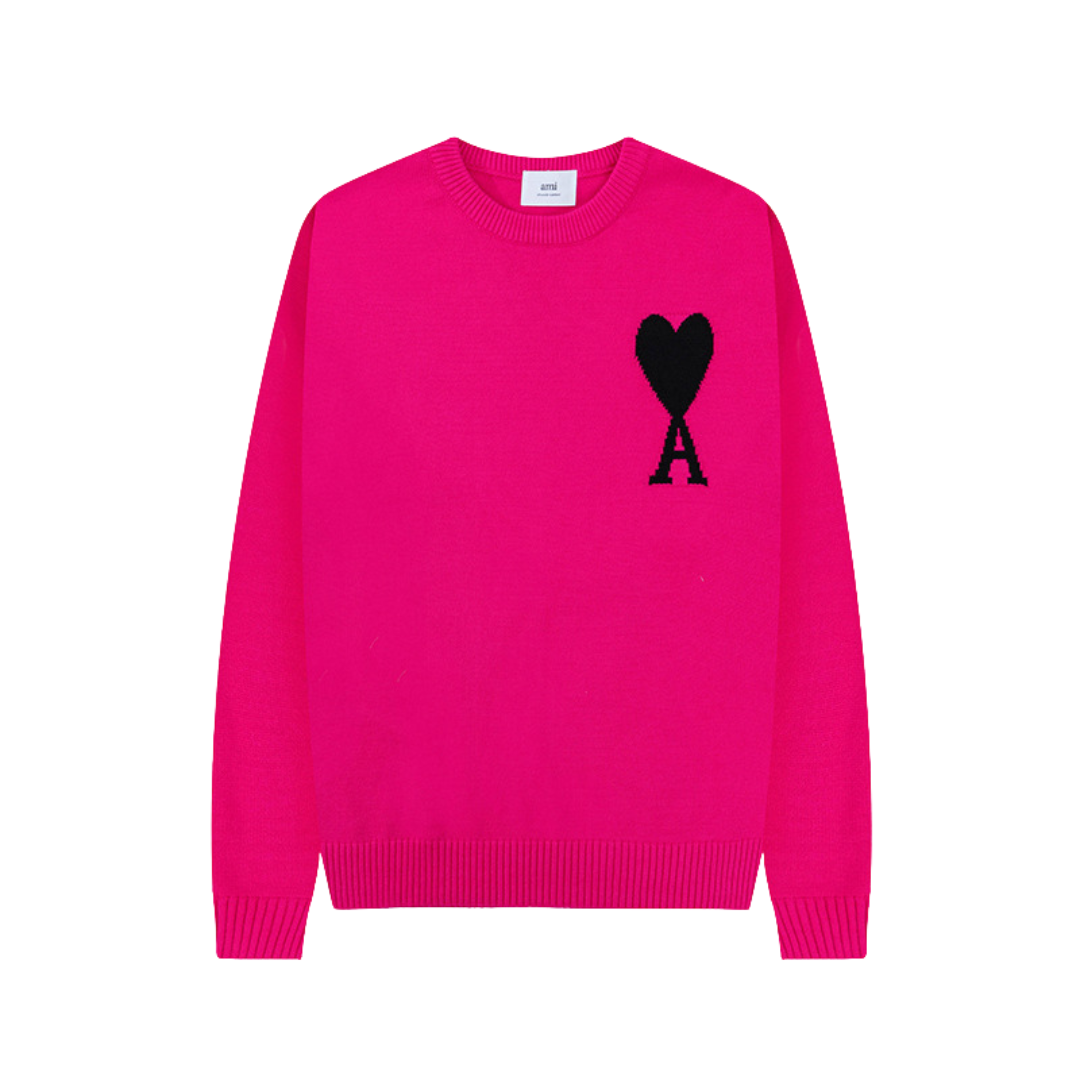 Pullover uomo con motivo cuore, texture morbida, colore grigio e taglio comodo, perfetto per look casual ed eleganti.