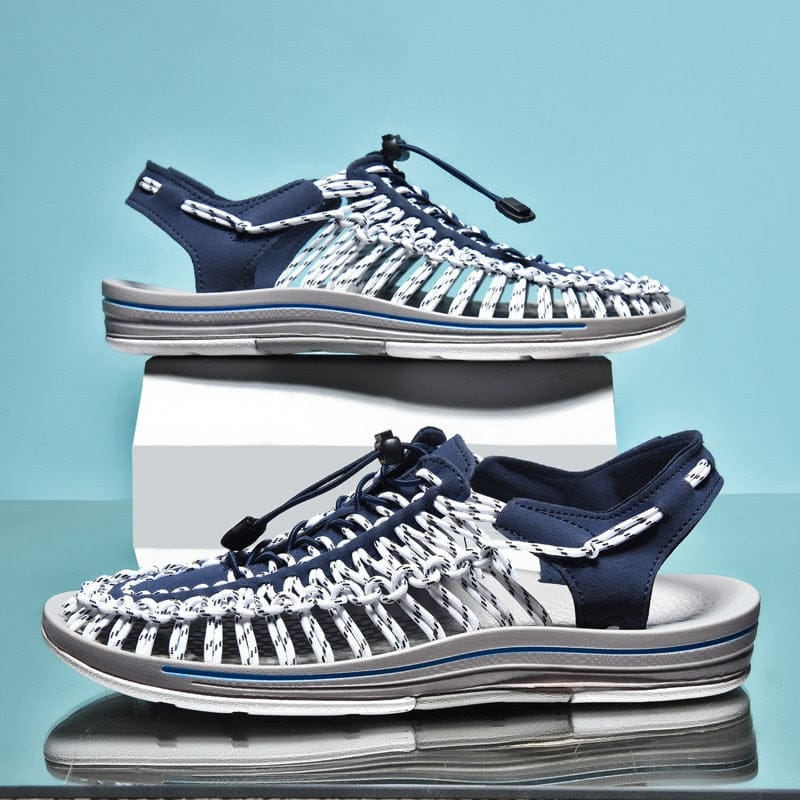 Sandali unisex leggeri, traspiranti, grigi, con cinghie regolabili, ideali per avventure estive all'aperto.