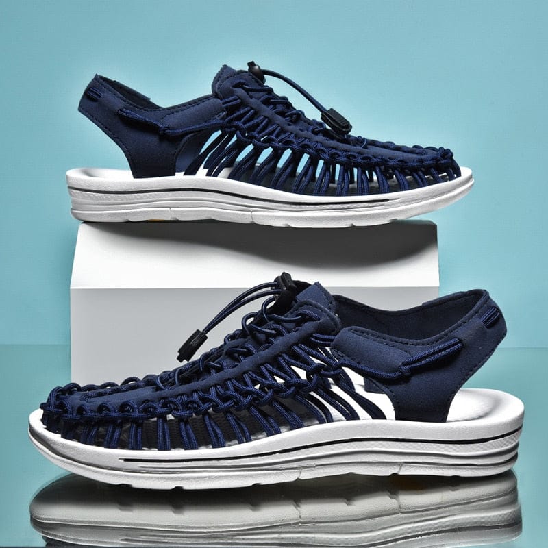 Sandali unisex leggeri, traspiranti, grigi, con cinghie regolabili, ideali per avventure estive all'aperto.