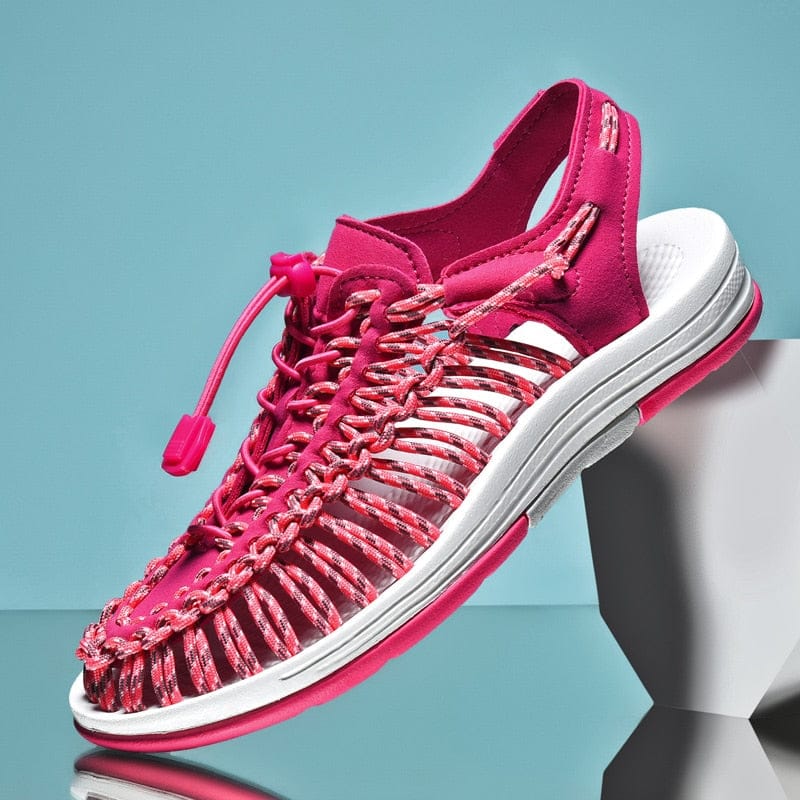 Sandali unisex leggeri, traspiranti, grigi, con cinghie regolabili, ideali per avventure estive all'aperto.