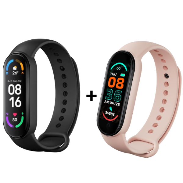 Smartwatch M6 elegante con display Retina, monitoraggio salute e fitness, cinturino nero opaco, perfetto per uso quotidiano.