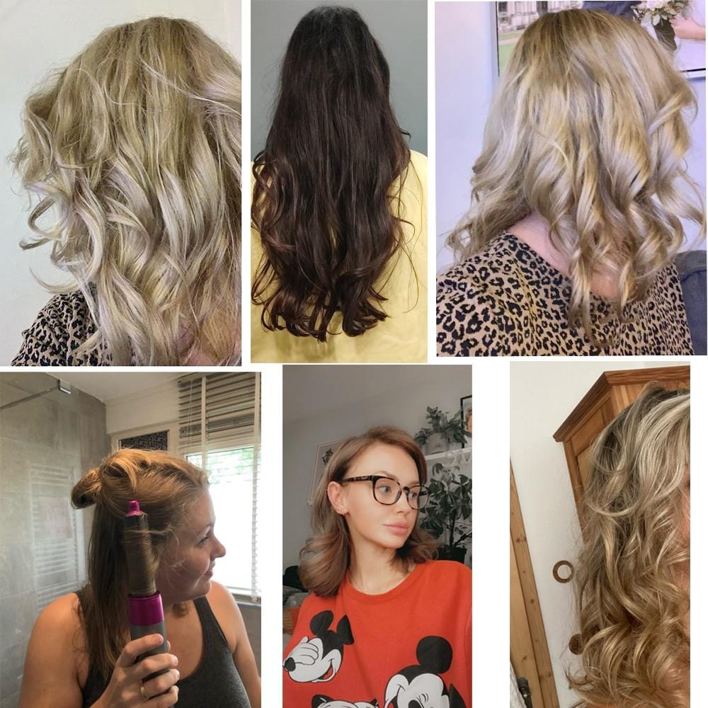 Styler capelli 5-in-1 unisex: accessori per ricci, onde, lisci e asciutti, leggero e adatto a ogni tipo di capelli.