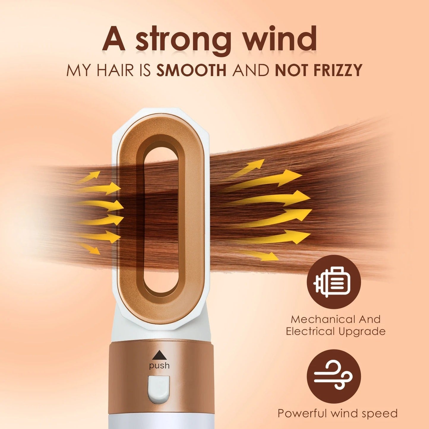 Styler capelli 5-in-1 unisex: accessori per ricci, onde, lisci e asciutti, leggero e adatto a ogni tipo di capelli.