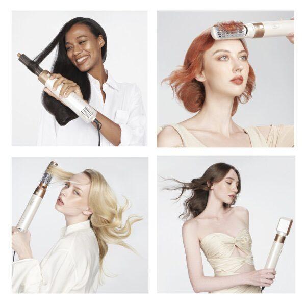 Styler capelli 5-in-1 unisex: accessori per ricci, onde, lisci e asciutti, leggero e adatto a ogni tipo di capelli.