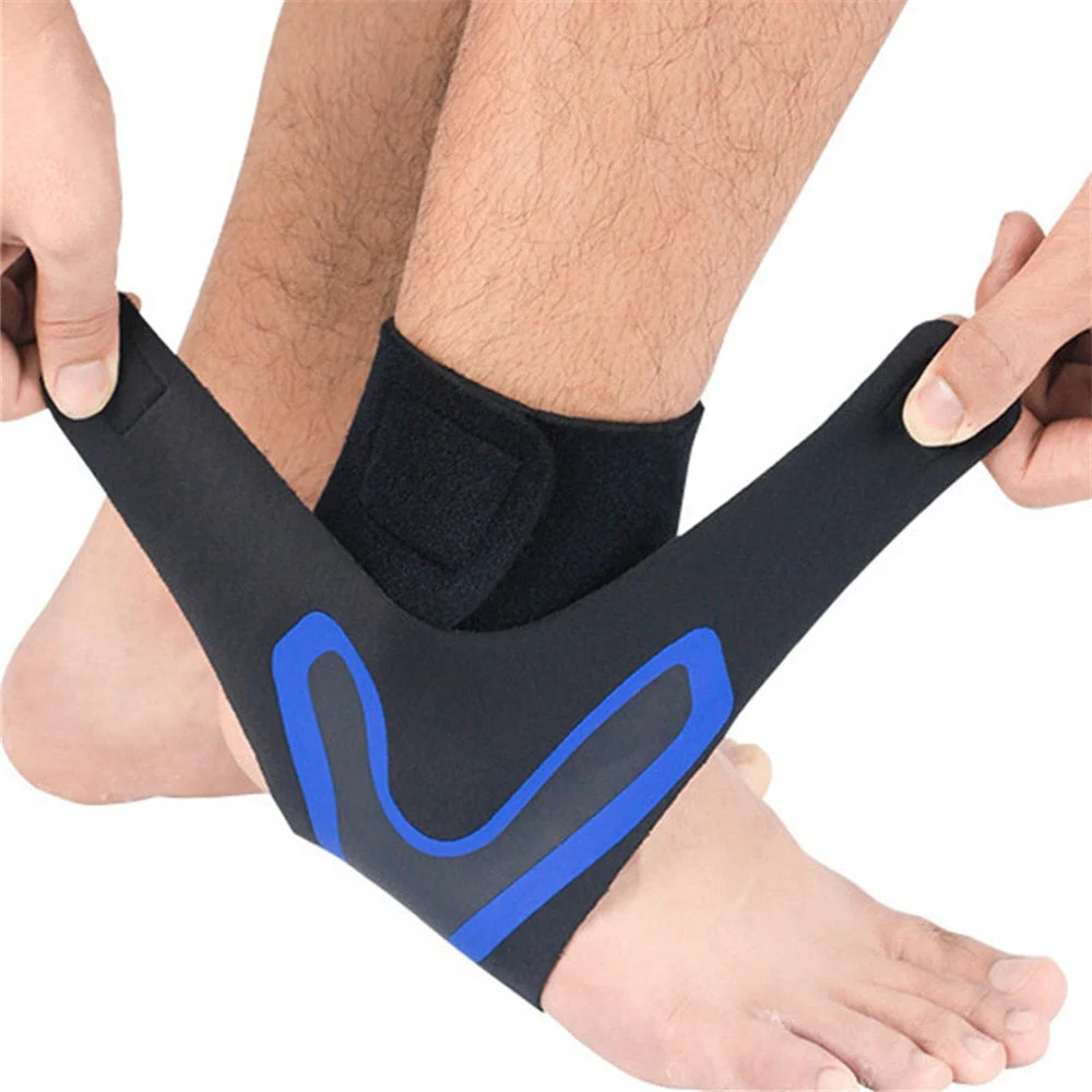 "Supporto a compressione nero per caviglia plantare unisex, leggero e senza cuciture per stabilità e comfort."