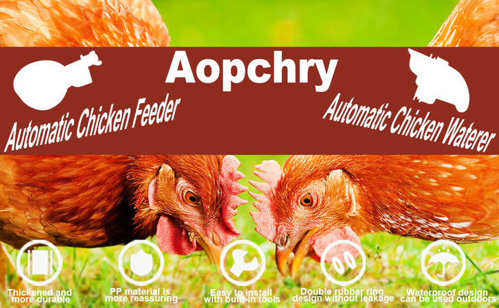 Automatic poultry waterer 10-pack. Self-filling chicken, duck, & quail hydration system for farm coop.