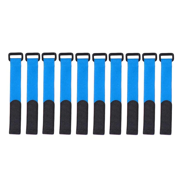 Secure your fishing rods with this 10-piece adjustable tie strap set, durable nylon