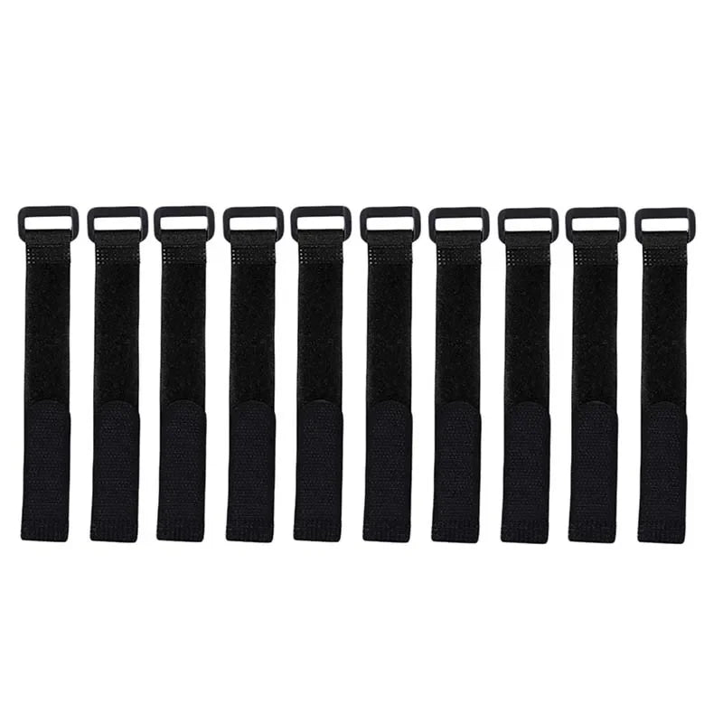Essential fishing accessory: 10-pack durable hook & loop straps for rod management
