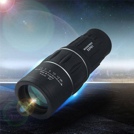 Unisex 16x52 zoom monocular telescope, perfect for hiking and outdoor adventures. Dual focus.