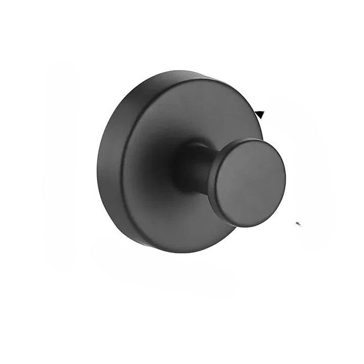 Shiny silver twist-lock suction bathroom hooks. No-drill, removable wall hooks for towels & toiletries.