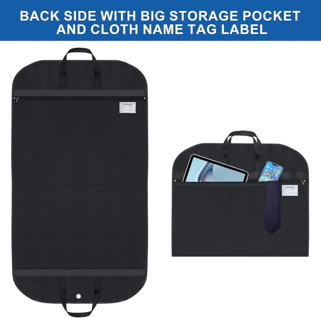 Wardrobe storage: 2-pack waterproof garment bags. Keep suits, dresses, & clothing protected from dust & wrinkles.