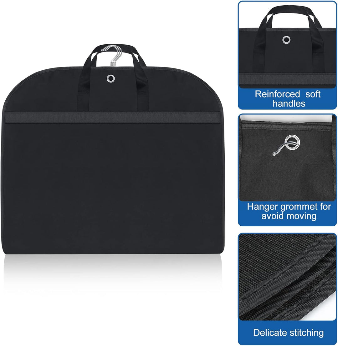 Multi-garment portable closet: 2-pack unisex dress & suit covers. Ideal for protecting clothing during travel or storage.