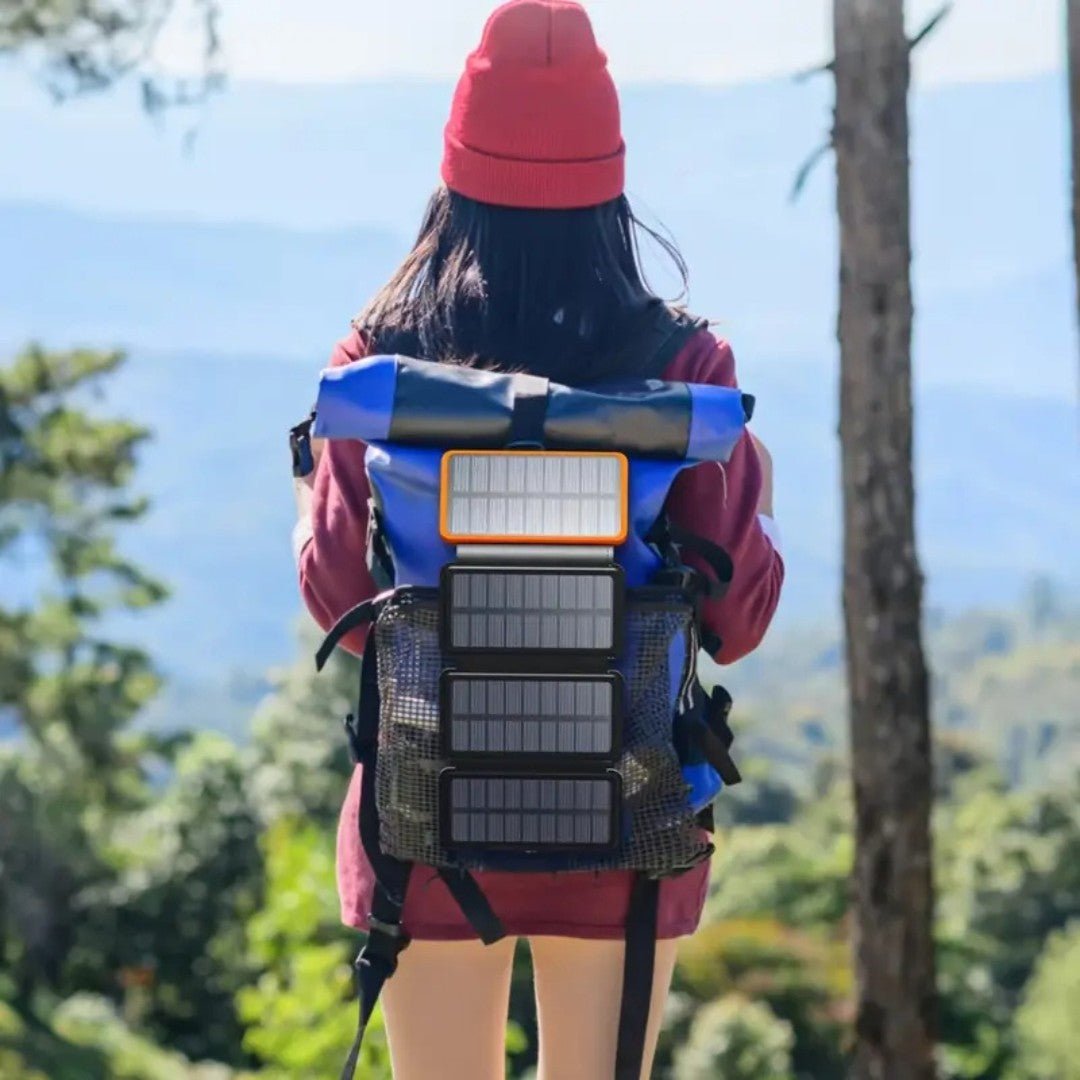 Emergency power solution: 20,000mAh solar charger power bank with dual USB and LED light