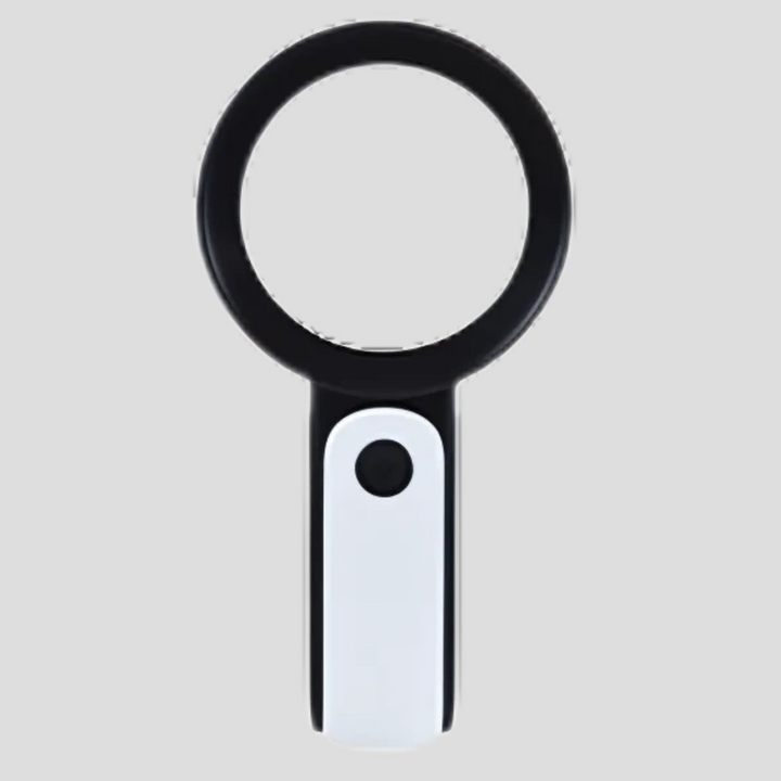 20x optical magnifying glass with ergonomic handle for detailed reading and hobby work. Clear vision, handheld & portable.