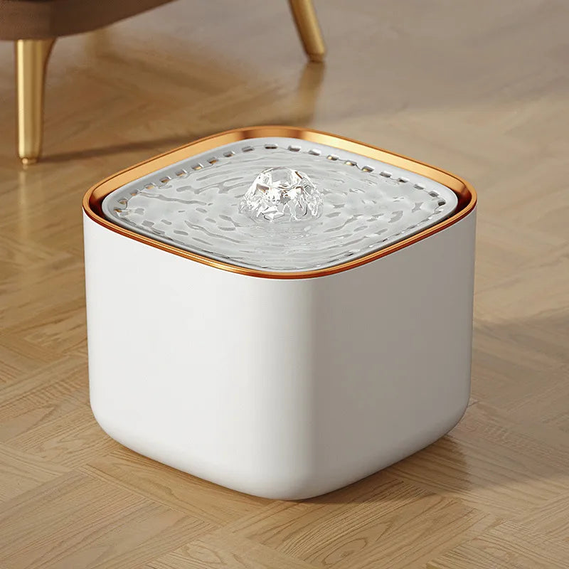USB-powered 3-liter filtered pet fountain for silent, fresh water. Essential for cat & dog hydration.