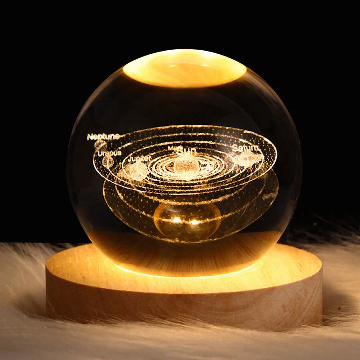 Elegant 3D crystal decorative lamp, casting enchanting light for a captivating home & room ambiance.