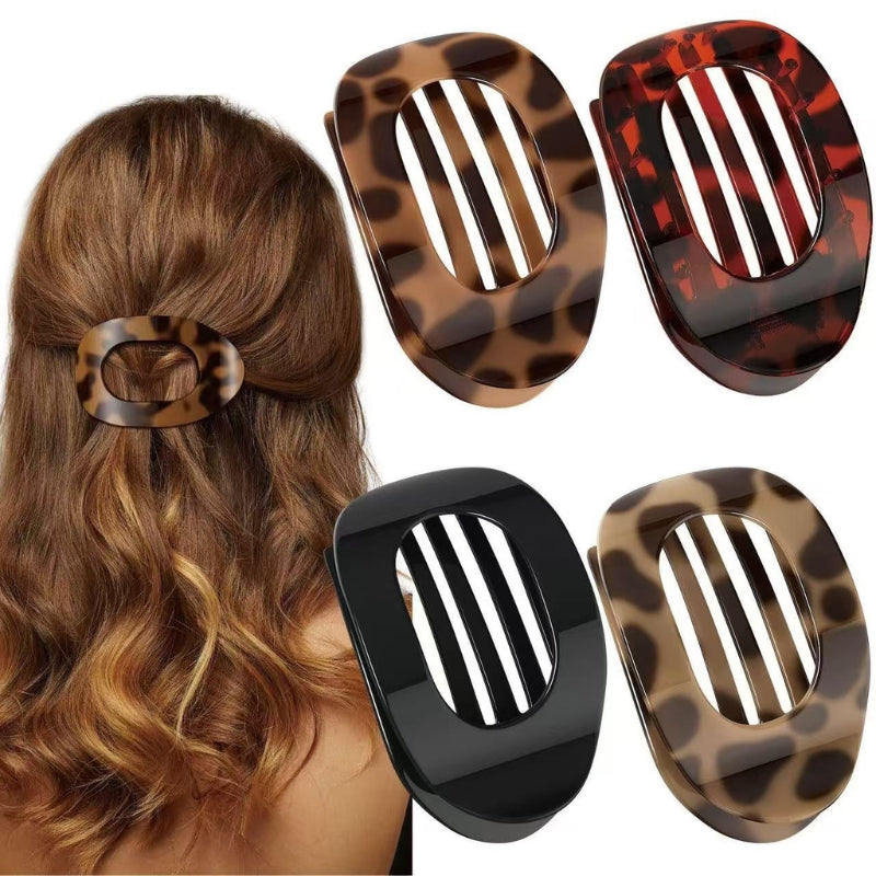 Set of 4 minimalist claw hair clips for women. Strong hold hair accessory for thick, thin, or styling needs.