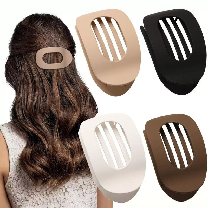 Stylish 4-pack minimalist claw clips for women's hair. Strong hold hair accessory for everyday styling.