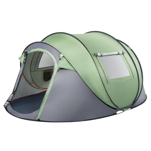 4 Person Pop-Up Camping Tent, waterproof, automatic setup, ideal for family outdoor adventures
