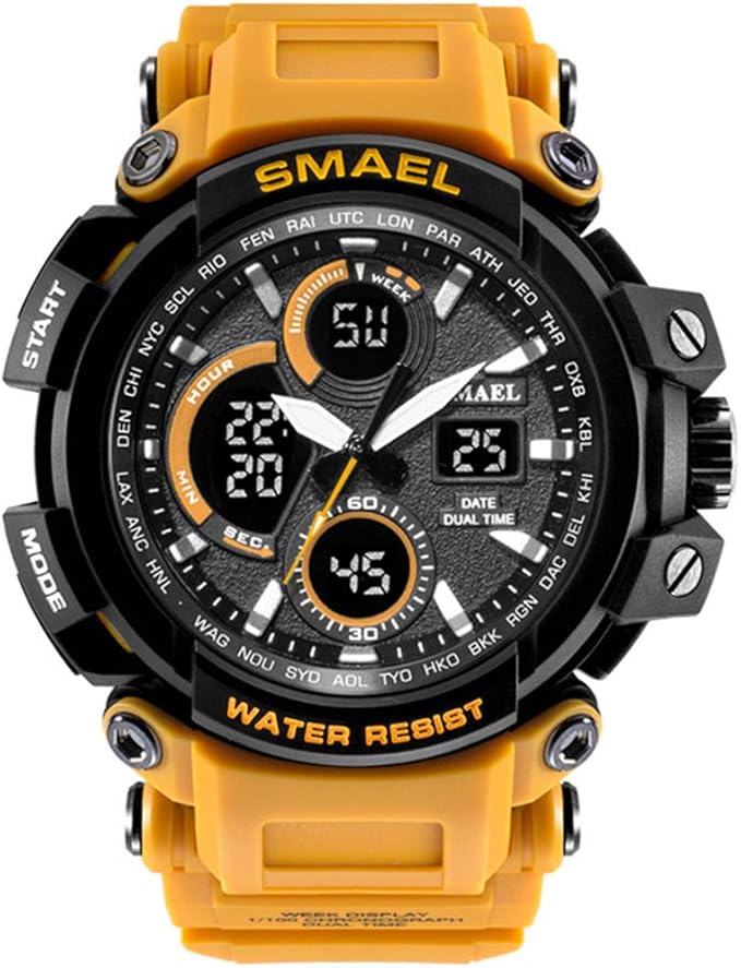 Men's Digital Analog Dual Time Camouflage Military Watch