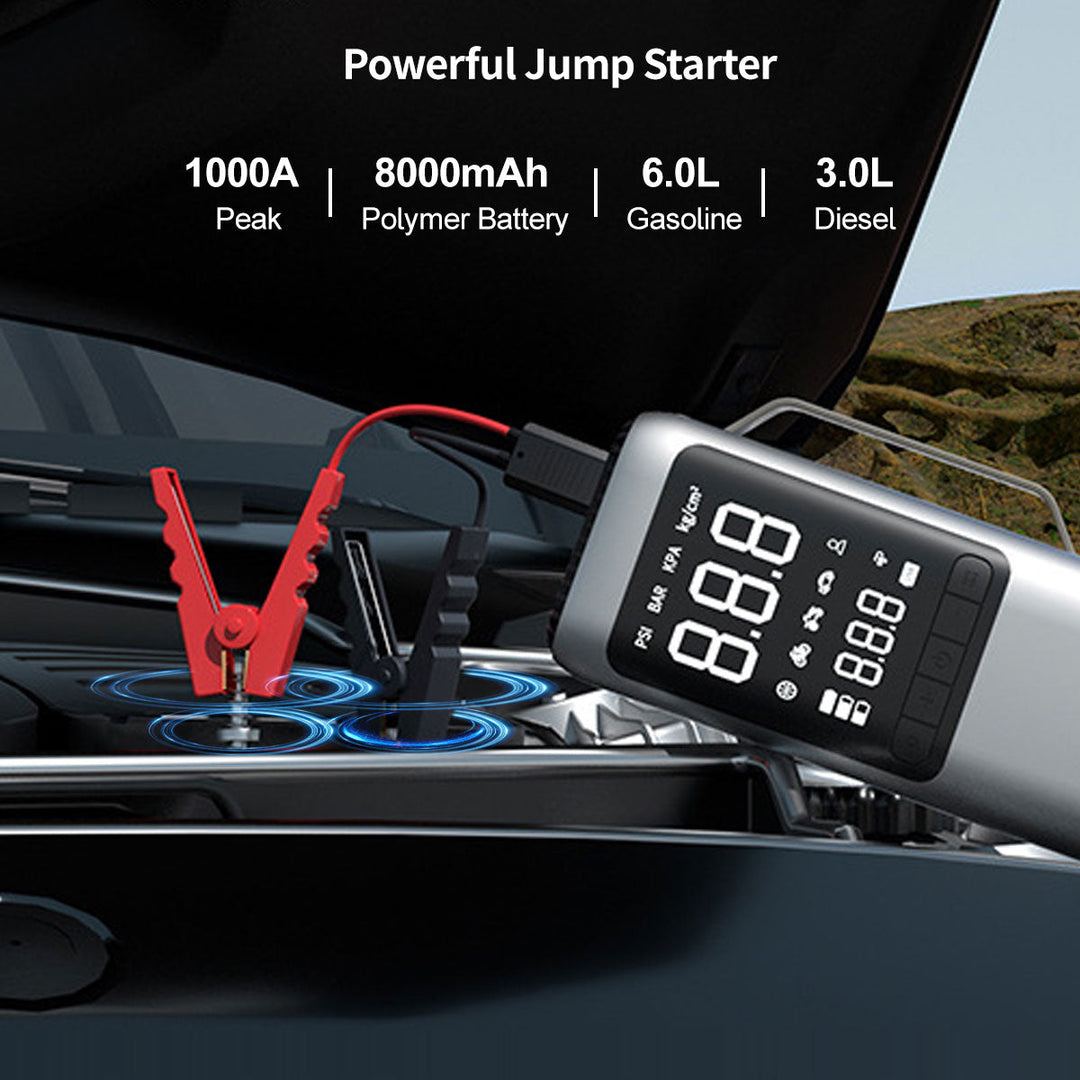 Detailed view of a 9-in-1 car emergency tool kit, essential for vehicle safety and roadside assistance