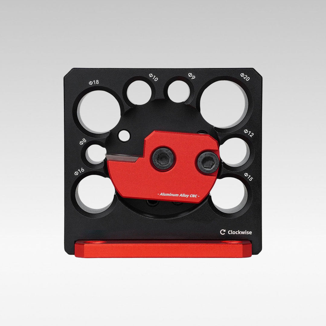 Adjustable electric drill round turning tool for woodworking, creating precise dowels and tenons.
