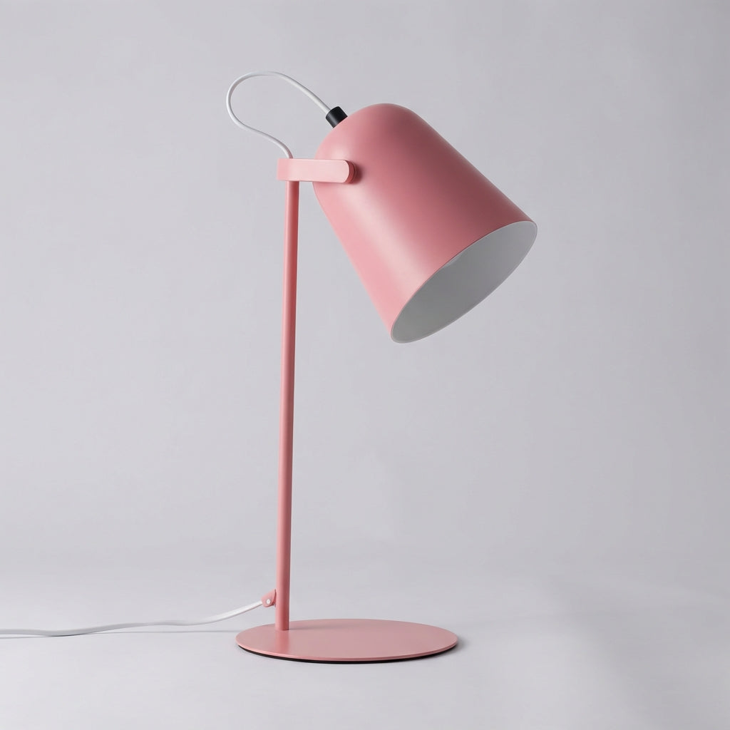 Modern Nordic design Glintor desk lamp. Minimalist metal reading light for home office.