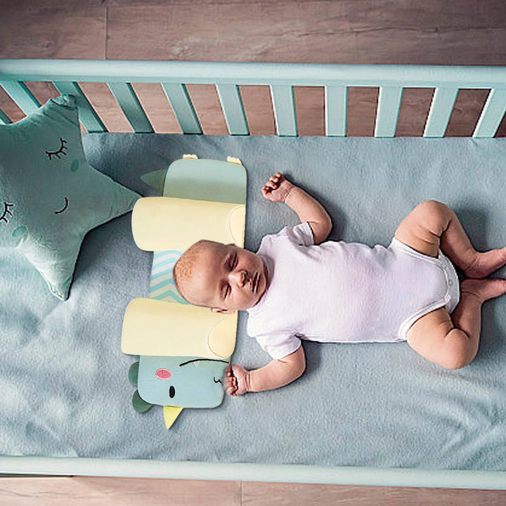 Washable adjustable infant head pillow for flat head prevention, ensuring healthy development & comfortable sleep.