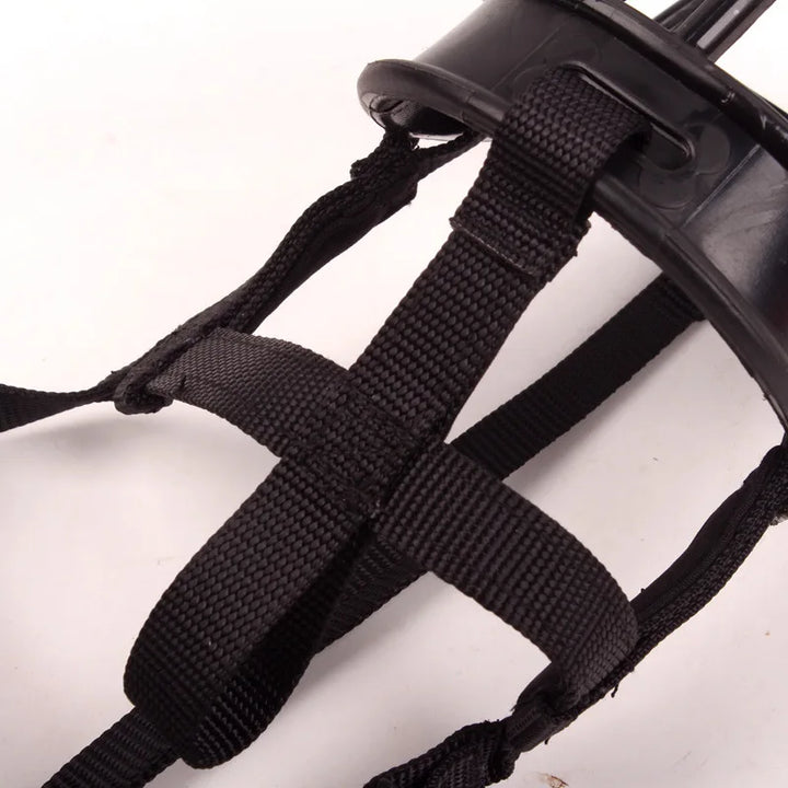 Adjustable silicone dog muzzle for comfort & safety, prevents biting and barking. Ideal for training.