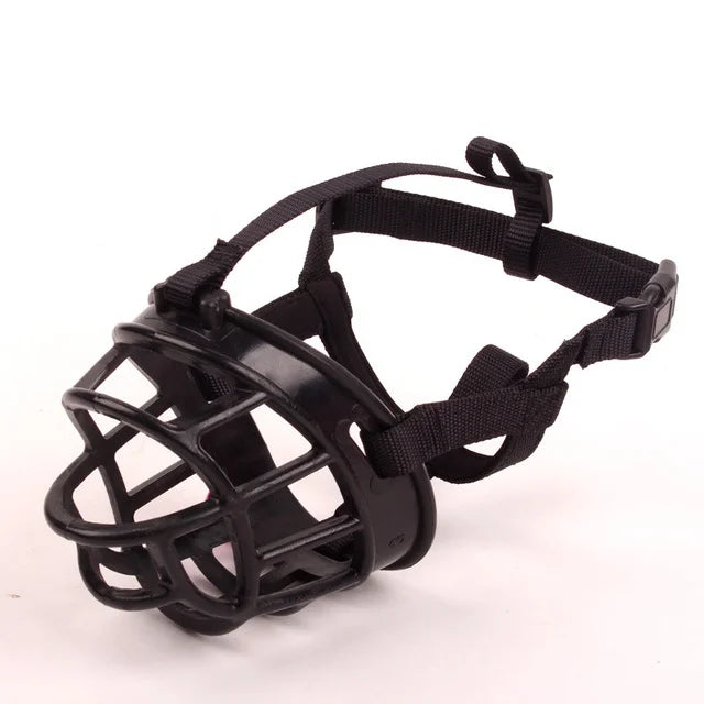 Comfortable dog muzzle made of durable silicone, designed for all sizes to stop barking and biting.