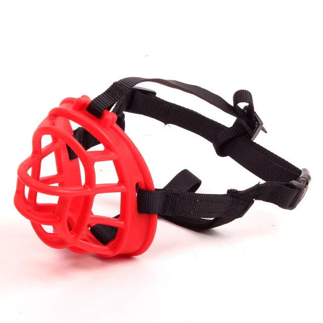 High-quality adjustable silicone muzzle for dogs, perfect for vet visits, grooming, and public safety.