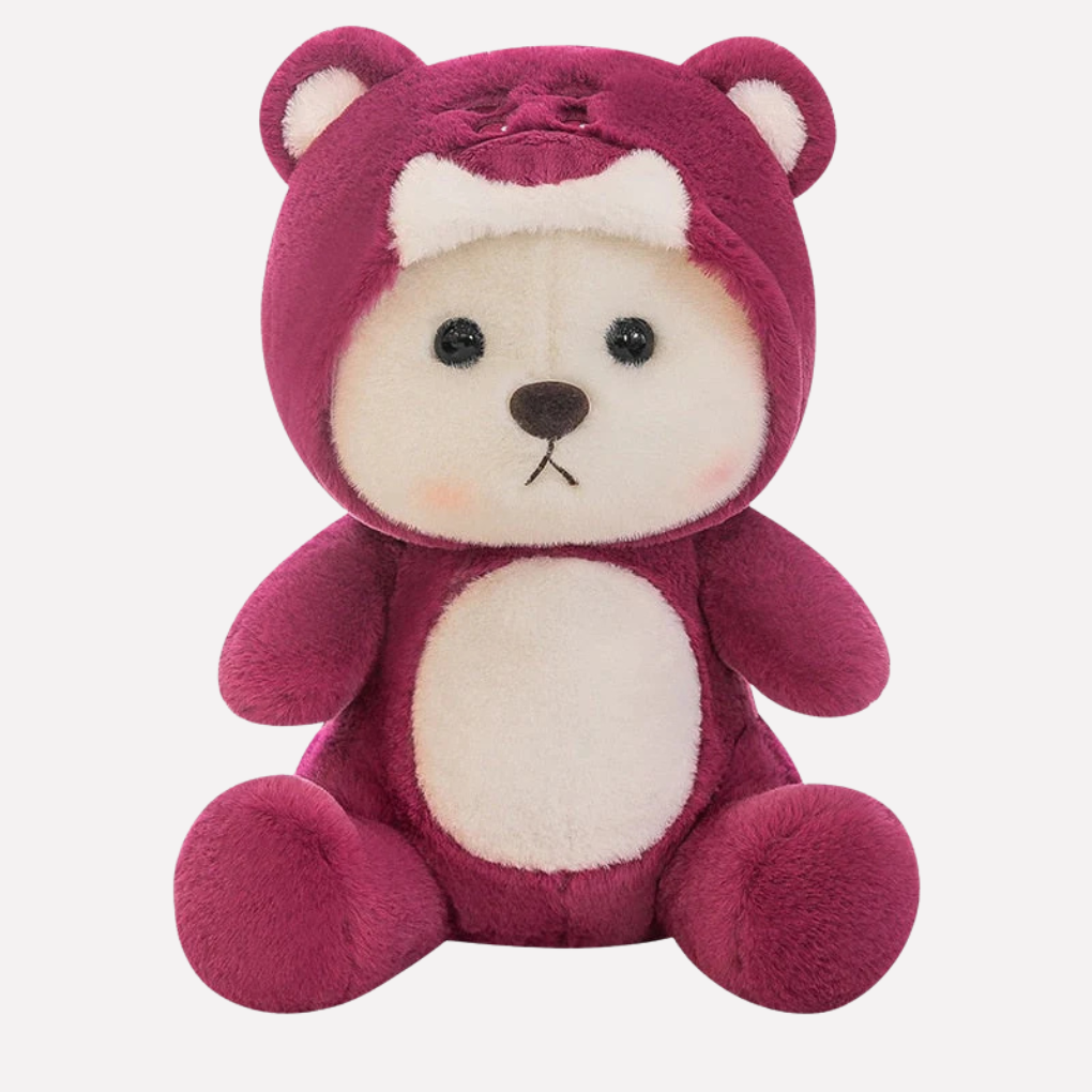 Plush character bear for kids. A cute, soft stuffed animal, perfect cuddle toy & children's gift.