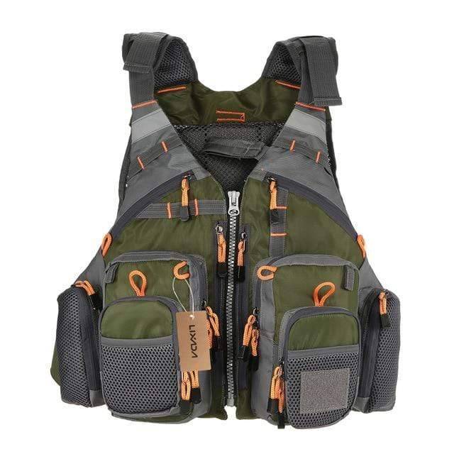 Sporty adult fishing vest with adjustable straps, suitable for all outdoor enthusiasts