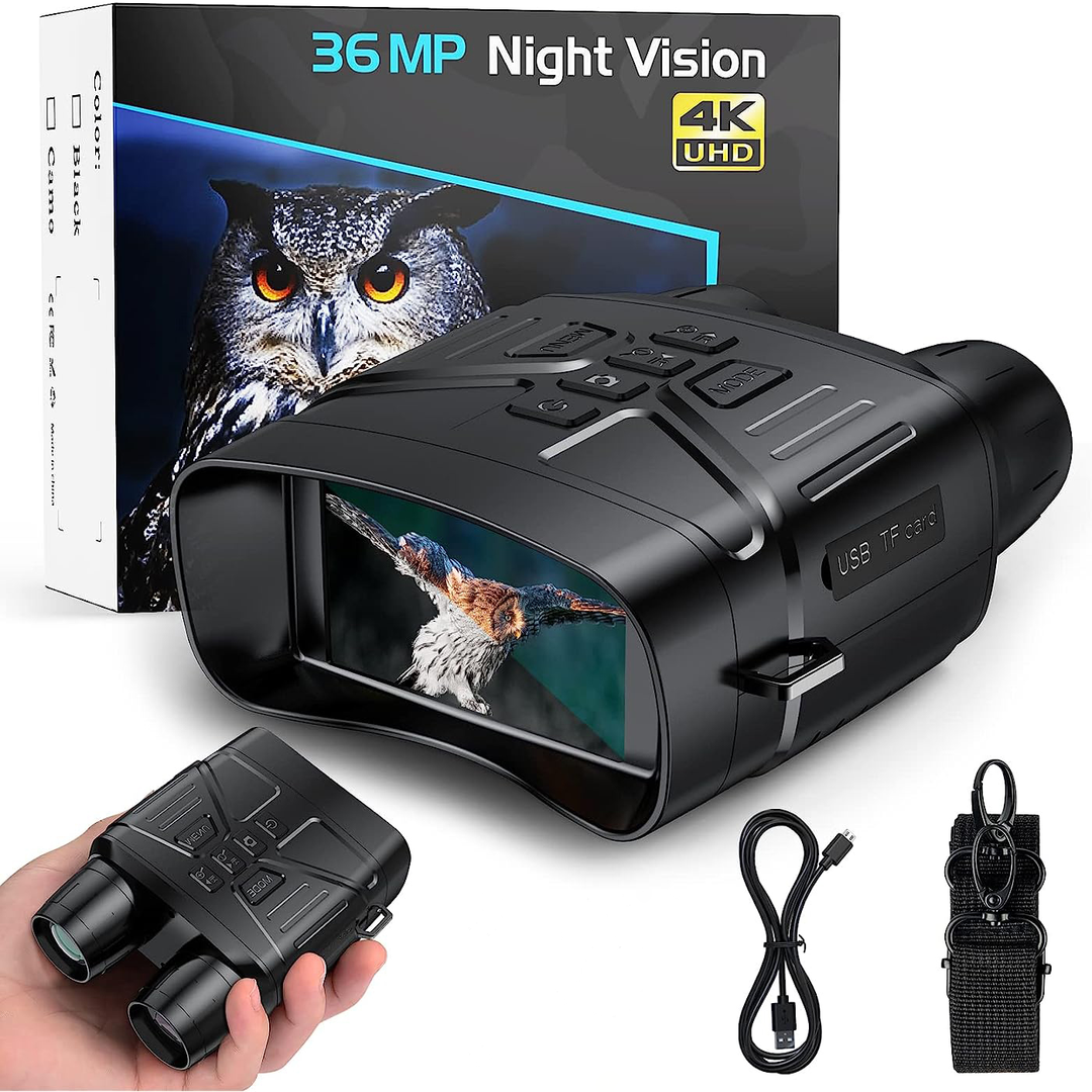 Advanced digital night vision binoculars for clear viewing in dark outdoor exploration & wildlife observation.